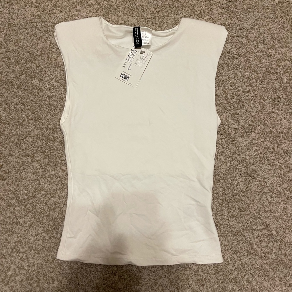 H&M White Muscle Tee